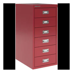 Bisley Multi Drawer Cabinet H296NL 6 Drawers Cardinal Red