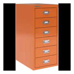 Bisley Multi Drawer Cabinet 6 Drawers Bisley Orange