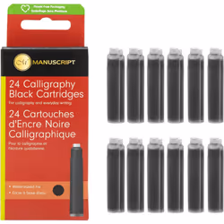 Manscript 24 Calligraphy Black Ink Cartridges