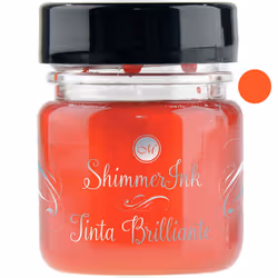 Calligraphy Shimmer Ink Metallic Writing Inks - Fizzy Orange