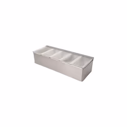 Beaumont 3762 5 Part Stainless Steel Condiment Holder, Silver