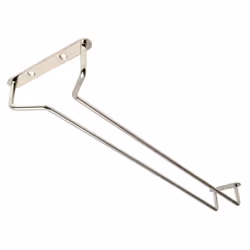 Beaumont Home Bar Accessories Stylish 16" Chrome Finish Stemmed Glass Hanger