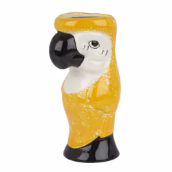Beaumont Tropical Home Bar Accessories Ceramic Cocktail Yellow Parrot Tiki Cup
