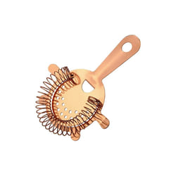 Beaumont Home Bar Accessory Copper Plated Hawthorne Cocktail Strainer