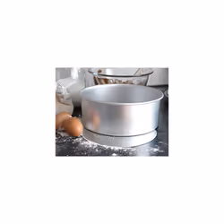 Mermaid Silver Anodised Aluminium Round Loose Based Cake Tin Made in England - 9"