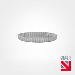 Mermaid Silver Anodised Fluted Flan Tin, 9"