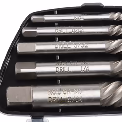 TengTools 116930108 Bolt Extractor Set 5 2.8 mm, 3.5 mm, 4.0 mm, 6.35 mm, 7.5 mm