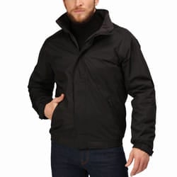 Regatta Professional Mens Dover Fleece Lined Waterproof Bomber Jacket Coat - 2XL, Black