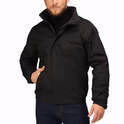 Regatta Professional Mens Dover Fleece Lined Waterproof Bomber Jacket Coat - 3XL, Black