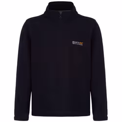 Regatta Great Outdoors Childrens/Kids Hot Shot II Half Zip Fleece Top - 7-8 Years, Black/Black