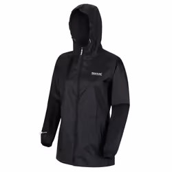 Regatta Pack-It III, Rain jacket, Female, Adult, Zipper, Polyamide, Black