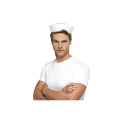 Smiffy's Men's Doughboy Us Sailor Hat, White, One Size, 5020570000892 -  sailor hat doughboy us fancy dress mens navy costume