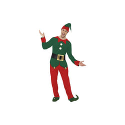 Smiffy's Adult Men's Elf Costume, Top, Trousers, Hat And Belt, Elf, Christmas, -