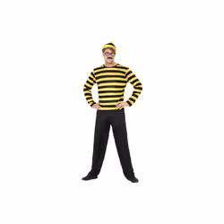 Medium Men's Where's Wally Odlaw Costume -  wheres wally costume odlaw fancy dress mens book outfit adult week smiffys black  ...