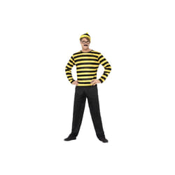 Medium Men's Where's Wally Odlaw Costume -  wheres wally costume odlaw fancy dress mens book outfit adult week smiffys black yellow