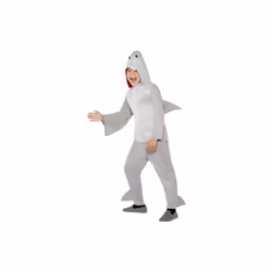 Smiffy's Children's Unisex All In One Shark Costume, Jumpsuit With Hood And - costume shark fancy dress boys animal children ...