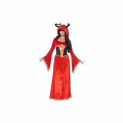 Smiffy's Adult Women's Demonic Queen Costume, Dress And Attached Horns, Legends -  demonic costume queen fancy dress ladies d ...