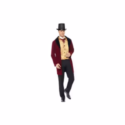 Smiffy's Adult Men's Edwardian Gent Deluxe Costume, Jacket, Mock Waistcoat And -