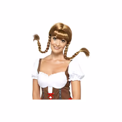 Smiffy's 45228 Bavarian Babe Plaited Wig (one Size) - wig bavarian fancy dress oktoberfest babe ladies plaited girl smiffys