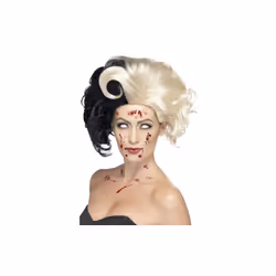 Smiffy's 44264 Evil Madame Wig (one Size) - wig evil madame fancy dress halloween cruella zombie ladies black deluxe costume ...