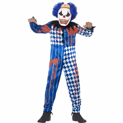 Kids Deluxe Sinister Clown Costume | Halloween - Medium