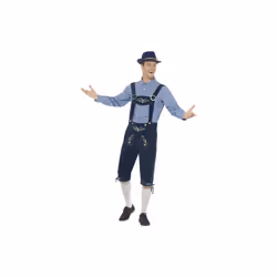 Smiffy's Adult Men's Rutger Bavarian Costume, Lederhosen And Shirt, Around The -