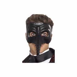 Black Men's Venetian Gothic Capitano Mask - gothic capitano venetian dress mask fancy mens black smiffys