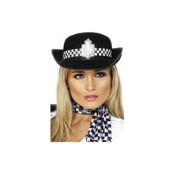 Policewoman's Hat With Badge -  hat fancy dress policewomans ladies smiffys accessory womens officer hen badge
