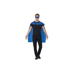 Smiffy's Men's Superhero Accessory Kit (blue) -  cape fancy dress superhero mask mens costume adult ladies outfit blue