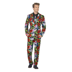 Day of the Dead Sugar Skull Stand Out Suit Costume - Medium