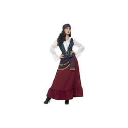 Smiffy's Women's Deluxe Pirate Buccaneer Beauty Costume, Dress, Sash, Bandana & -  costume pirate fancy dress deluxe ladies buccaneer beauty outfit