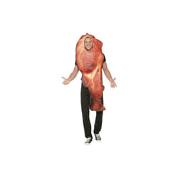 Smiffy's Men's Bacon Costume, Tabard With Sublimation Print, Funny Side, -  costume bacon fancy dress food stag mens outfit size rasher one funny