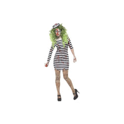 Smiffy's Women's Halloween Zombie Jail Bird Costume (x1) -  zombie costume halloween fancy dress ladies convict prisoner jail womens bird adult