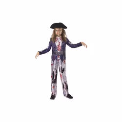 Smiffy's Children's Jolly Rotten Pirate Girl Top, Trousers And Hat, Serious - pirate jolly costume deluxe rotten fancy dress ...
