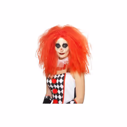 Smiffy's 44741 Crimped Clown Wig (one Size) - Fancy Dress Red Circus Ladies -  wig clown fancy dress red circus crimped ladie ...