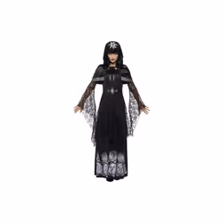 Smiffy's Women's Black Magic Mistress Costume, Dress, Belt And Cape, Legends Of -  costume magic black mistress fancy dress h ...