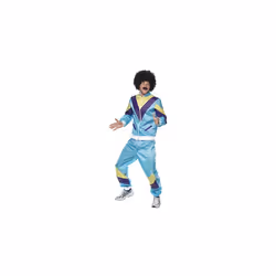 Large 80's Shell Suit Costume - costume suit 80s shell mens fancy dress fashion scouser adult outfit height tracksuit 1980s