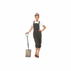 Smiffy's Green Adult Size 16-18 Women's WW2 Land Girl Costume - Fancy Dress - costume fancy dress ww2 land girl 1940s world ...