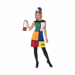Rubik's Cube Costume  Heanband, UK Dress 8-10