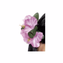 Smiffy's Hawaiian Flower Hair Clip - Pink - hair clip flower hawaiian pink fancy dress ladies smiffys accessory luau party c ...