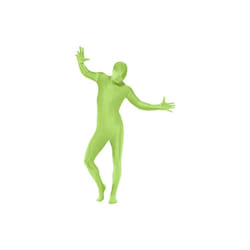 Medium Green Adults Second Skin Suit -  skin second green fancy dress bodysuit costume lycra smiffys mens full adult