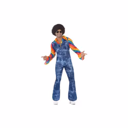 Smiffy's Men's Groovier Dancer Costume, Jumpsuit And Mock Shirt, Size: M, - costume mens fancy dress dancer groovier 70s dis ...