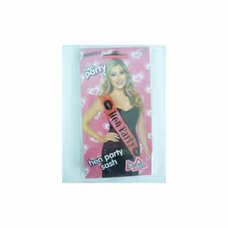 Pink & Black Ladies Hen Party Sash - Night Hot Fancy Dress - hen party sash pink black night hot fancy dress