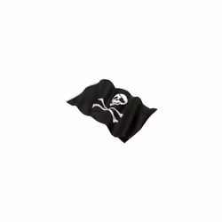 Smiffy's 152 x 91cm Pirate Flag With Large Skull And Crossbones Print - 152x - pirate flag skull x 152x91cm fancy dress cros ...