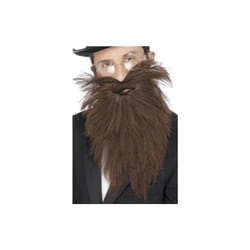 Brown Long & Tash Old England Gentleman Beard -  beard long tash brown fancy dress mens costume accessory bushy twits smiffys moustache
