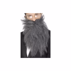 Smiffy's Men's Long Beard, Grey, One Size, 22834 -  beard long grey smiffys tash mens one size 22834