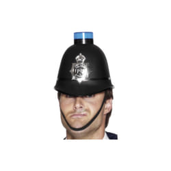 Smiffy's Police Helmet With Flashing Siren Light -  police helmet flashing siren light smiffys fancy dress