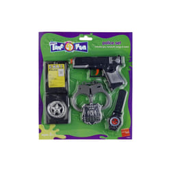 Smiffy's Police Set With Gun Handcuff Badge And Watch - Fancy Dress Kids -  police set gun badge watch fancy dress kids smiffys toy handcuffs cop