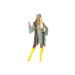 Smiffy's 43127s 60's Hippie Chick Costume (small) -  60s hippie fancy dress costume hippy womens 70s ladies adult groovy chick 1960s retro adults