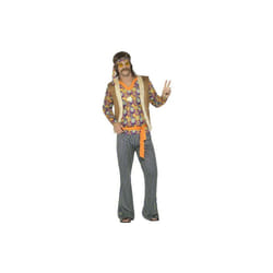 Smiffy's 44680s 60's Singer Costume Male With Top Waistcoat (small) -  hippy hippie fancy dress costume mens 60s 70s adults singer retro outfit